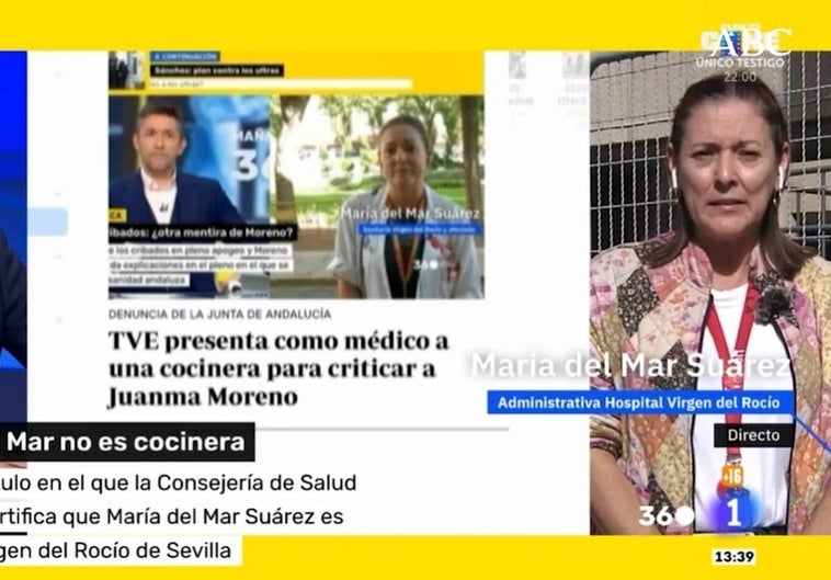 TVE presenta ahora como «personal hospitalario» a la sindicalista que simuló ser médica en una entrevista