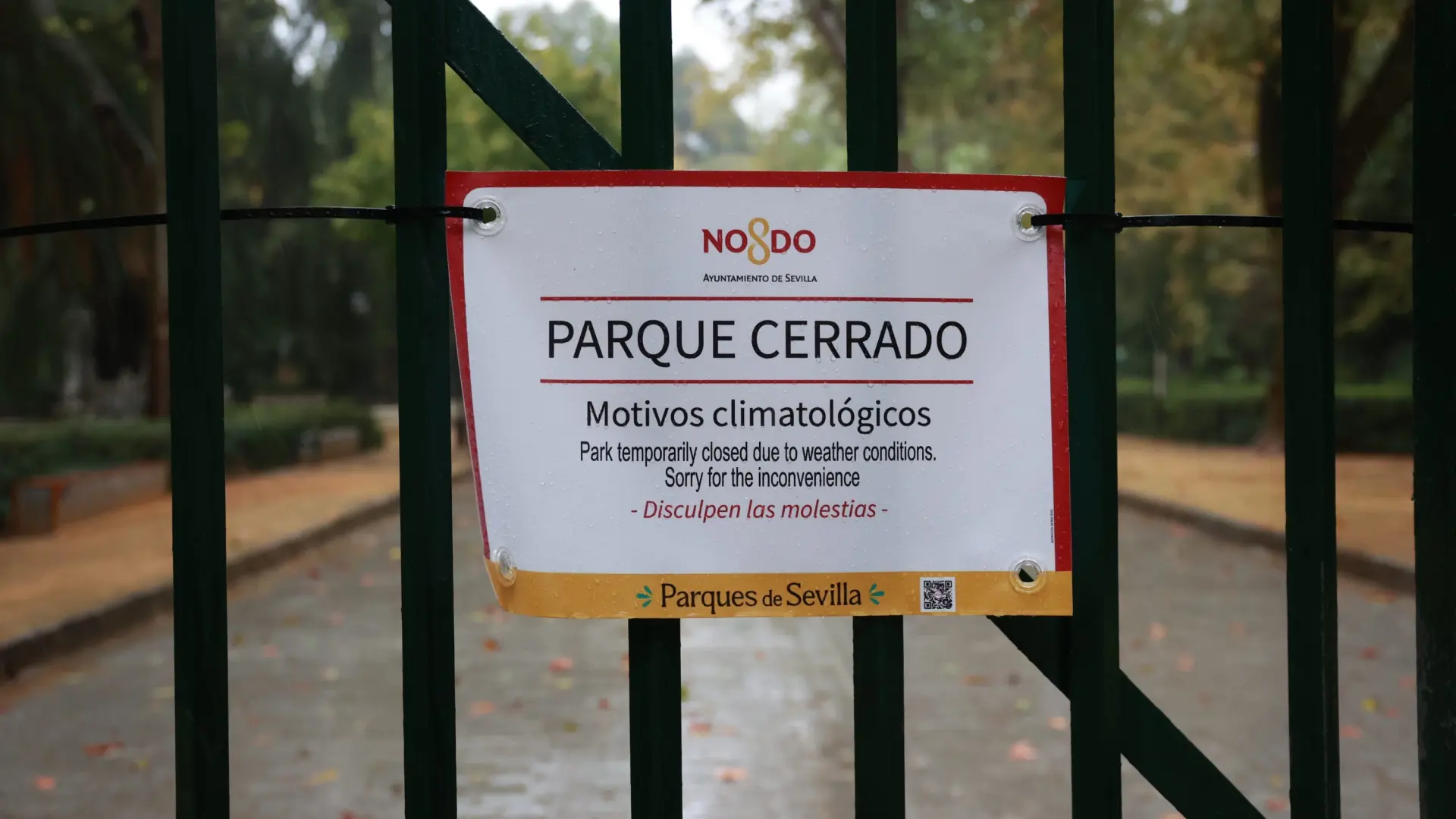 El Ayuntamiento cierre mañana los parques e instalaciones deportivas de Sevilla ante otra alerta naranja por lluvias