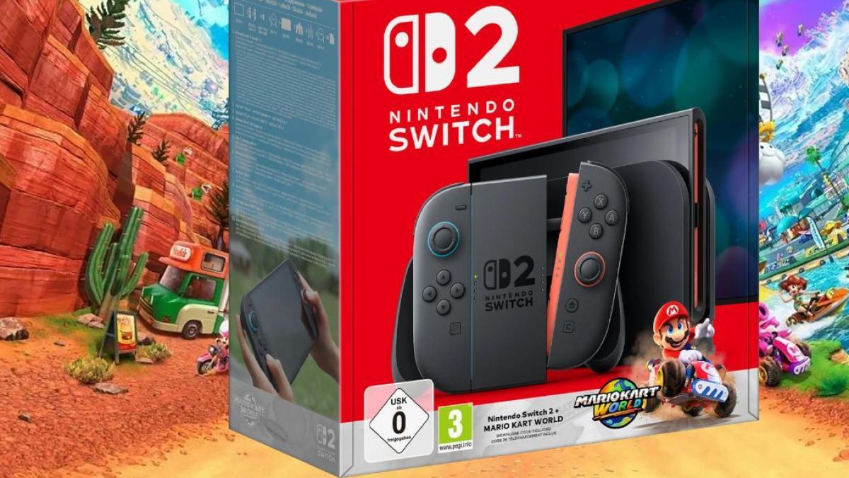 Pack de Nintendo Switch 2 con Mario Kart World tirado de precio
