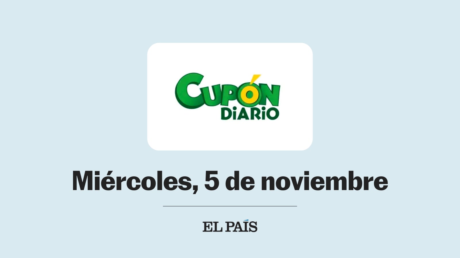 Cupón diario de la ONCE: comprobar sorteo del miércoles 5 de noviembre